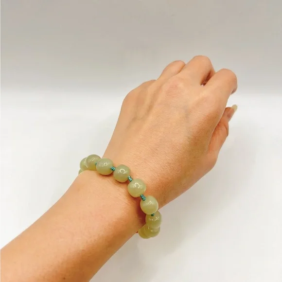 Hetian jade with amber bracelet